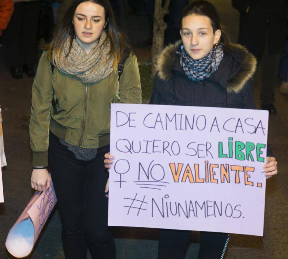 Manifestación contra la violencia machista, este viernes en Santander
