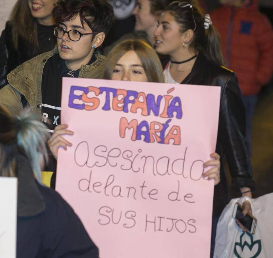 Manifestación contra la violencia machista, este viernes en Santander