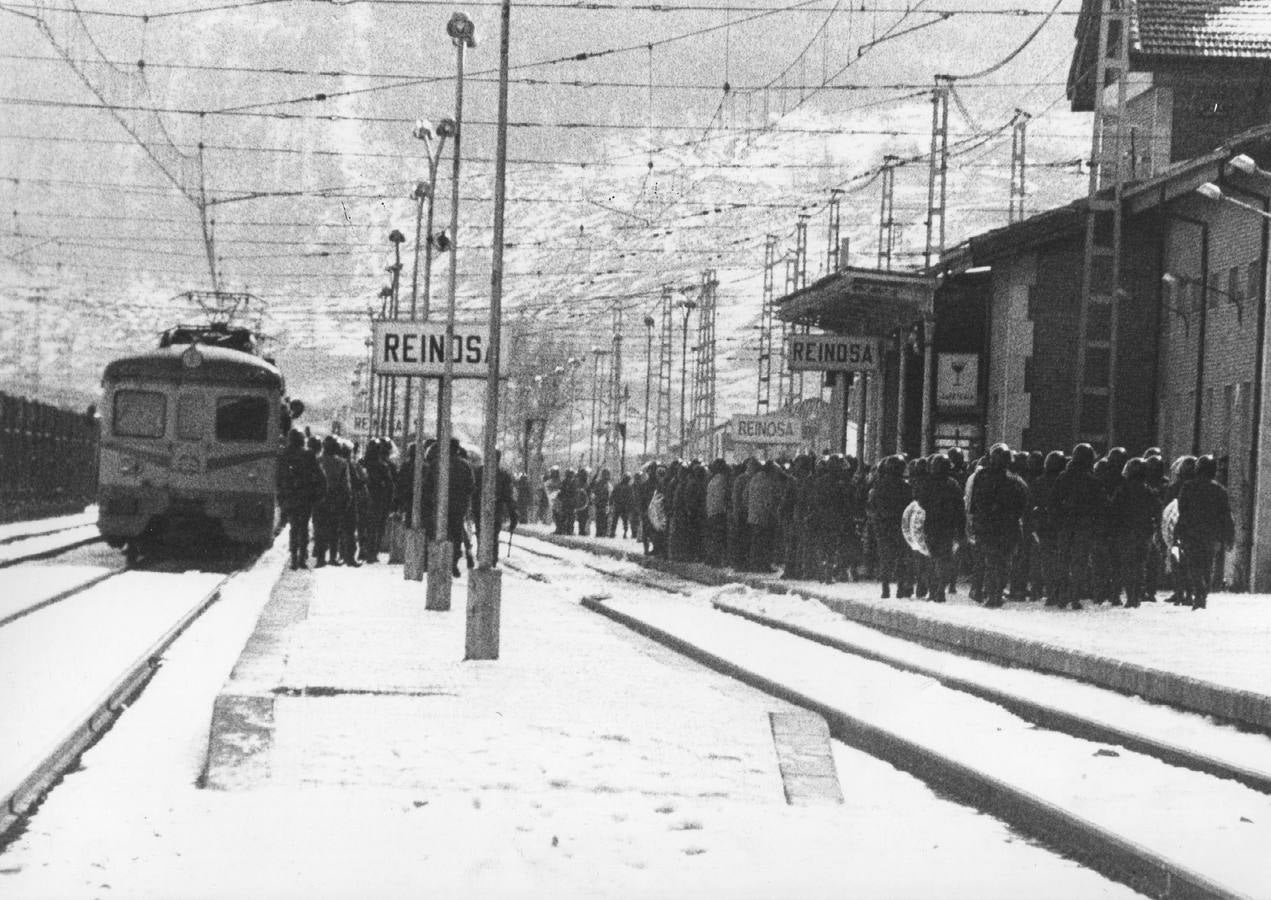 La Guardia Civil en la estación de Reinosa.