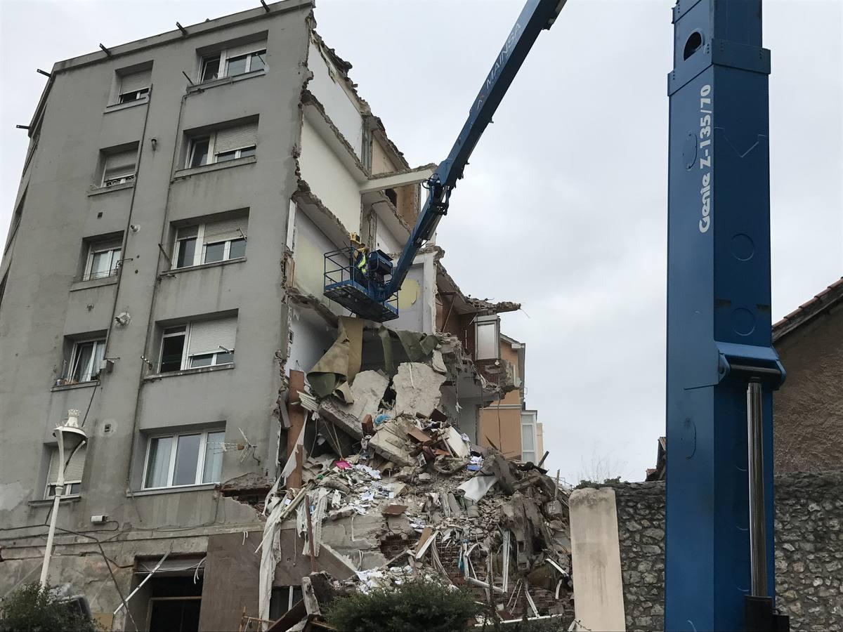 El número 57 de la calle del Sol depués del derrumbe de este martes