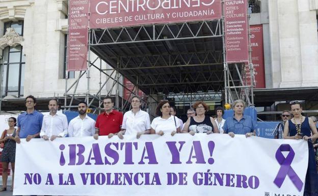 Concentración contra la violencia machista en Madrid.