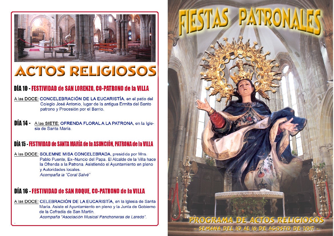 Programa fiestas religiosas, Laredo
