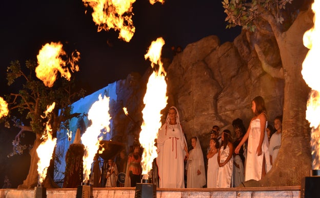 Encendido del Fuego Sagrado en las Guerras Cántabras de Los Corrales