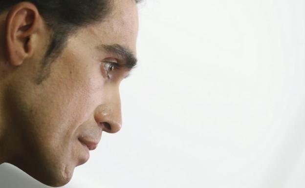 Alberto Contador, en su hotel de concentración. 