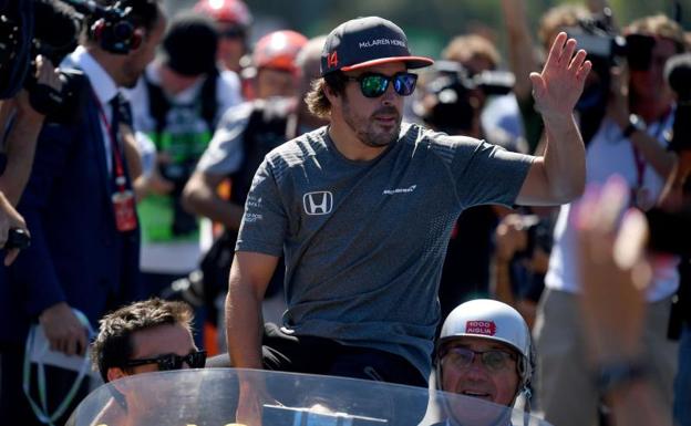 Fernando Alonso, en el circuito de Monza. 