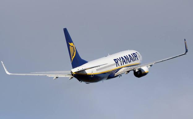 Un avión de Ryanair.