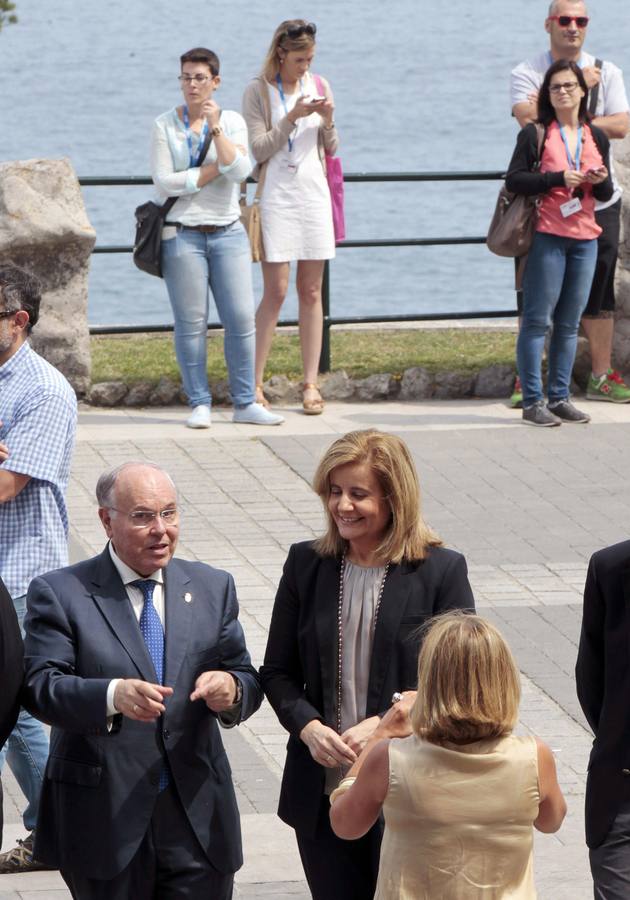 Algunas imágenes que resumen los cinco años de César Nombela al frente de la Universidad Internacional Menéndez Pelayo