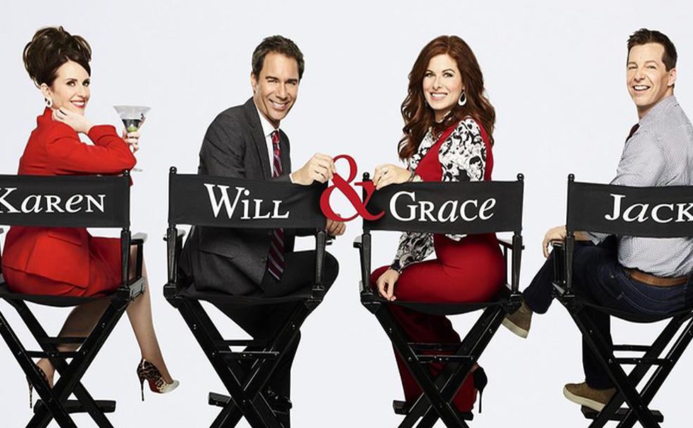 Los protagonistas de la sitcom 'Will & Grace'.