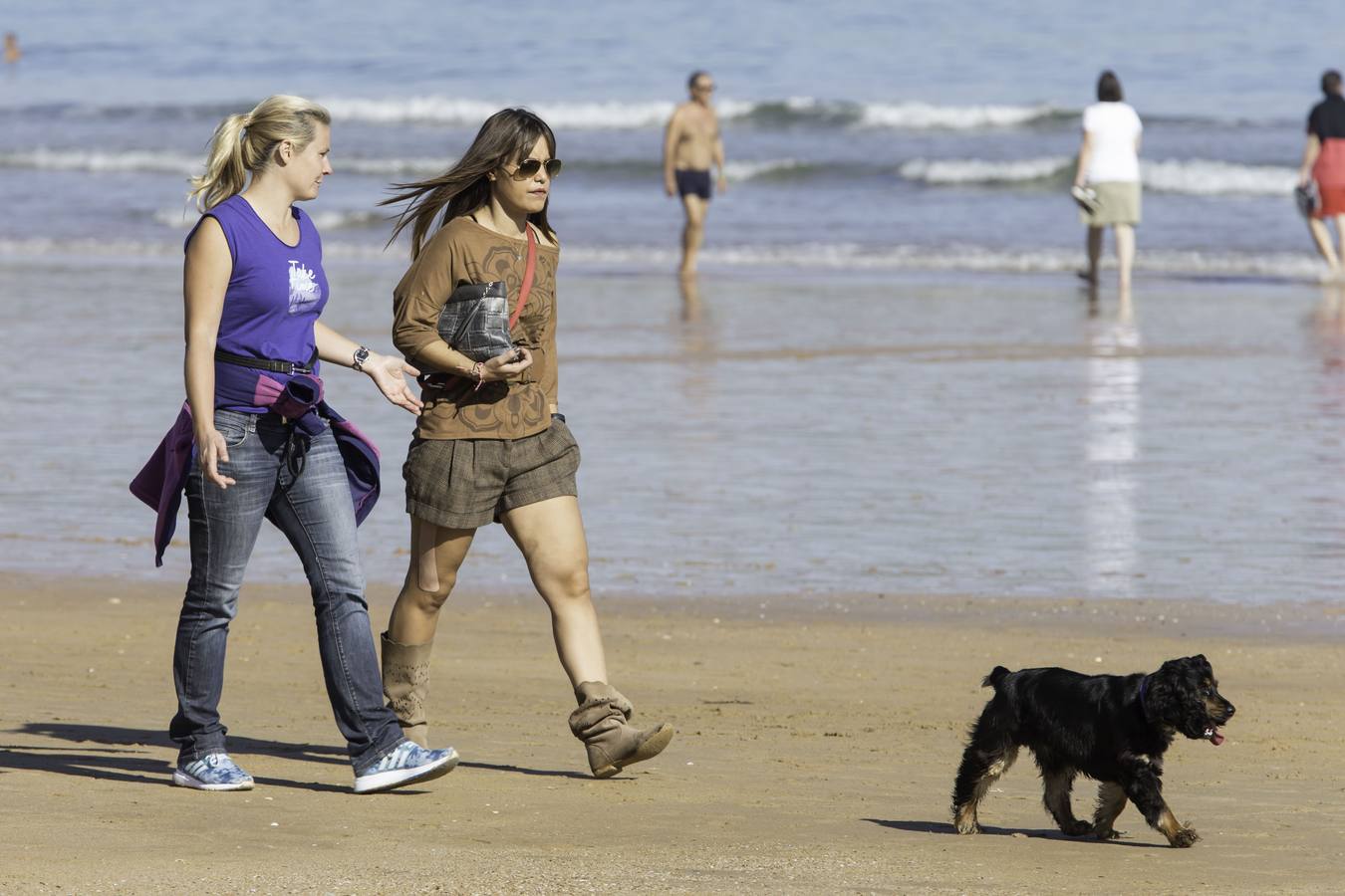 Disfrutando del sol y el calor de octubre en Santander