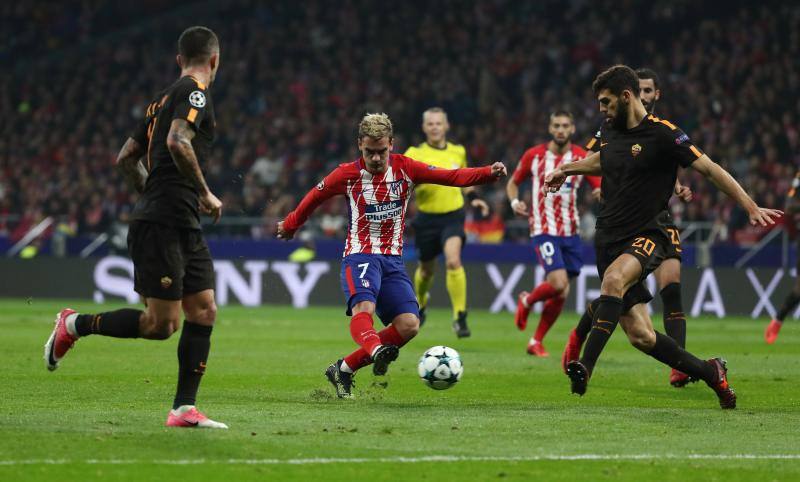 Las mejores imágenes del partido de la quinta jornada de la fase de grupos entre el Atlético y la Roma, en el Wanda Metropolitano