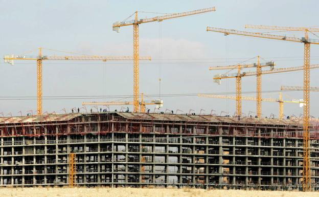 Masiva construcción de viviendas en Seseña (Madrid). 