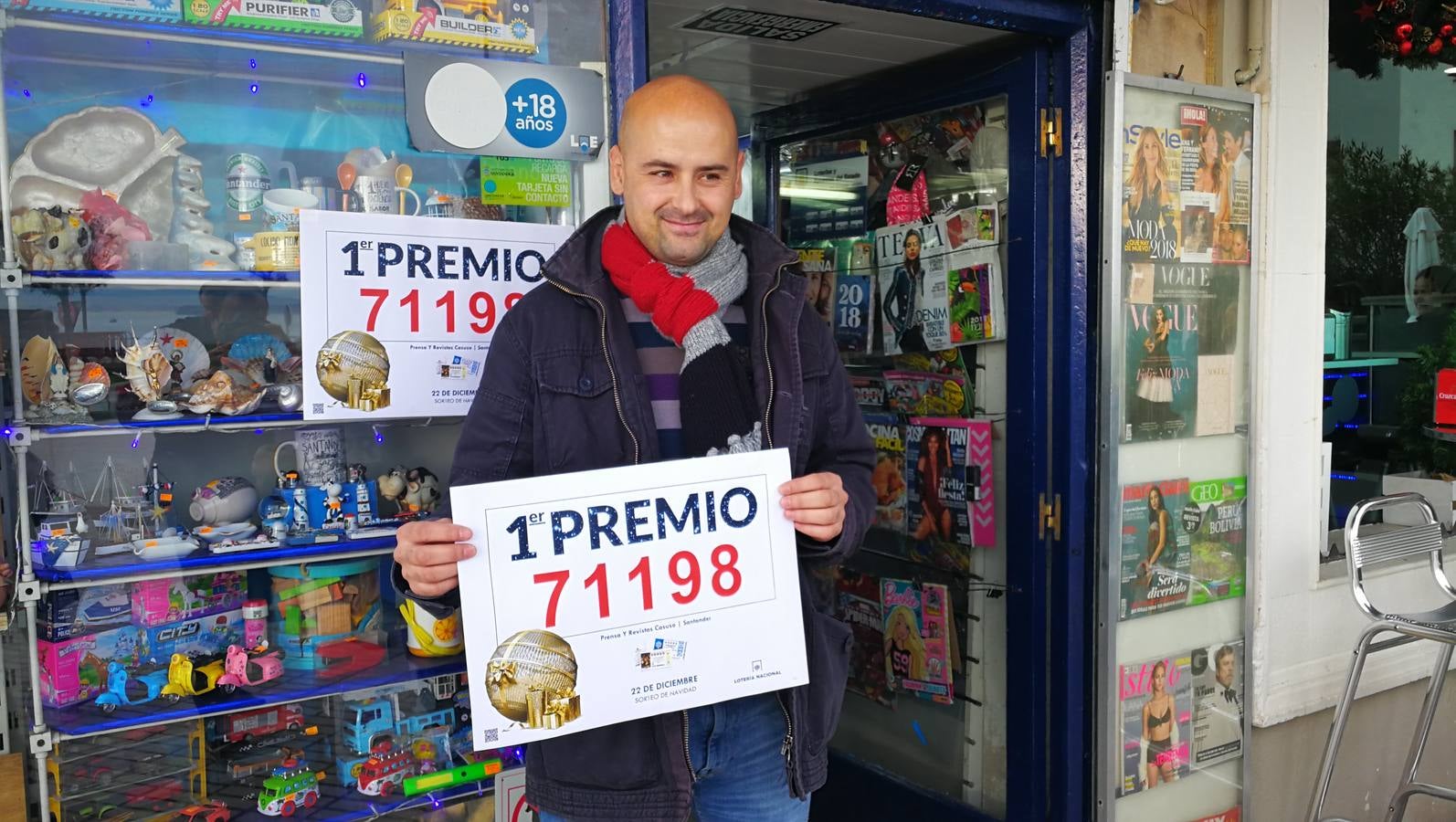 Alegría en Santander con el Gordo y el segundo premio de la Lotería de Navidad