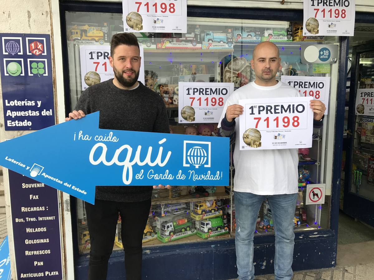 Alegría en Santander con el Gordo y el segundo premio de la Lotería de Navidad