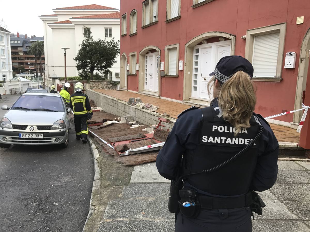 Un reguero de incidencias por el temporal de viento &#039;Bruno&#039; en Cantabria