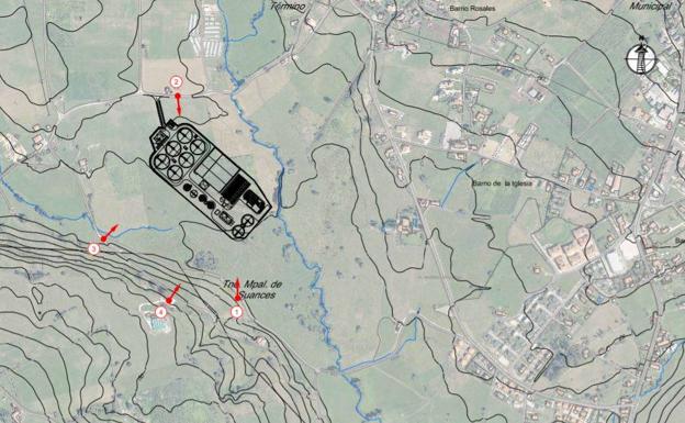 Plano con la propuesta de ubicación elegida por el Ministerio de Medio Ambiente.