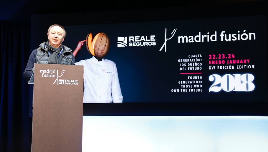 El presidente de Madrid Fusión, José Carlos Capel, durante su intervención.