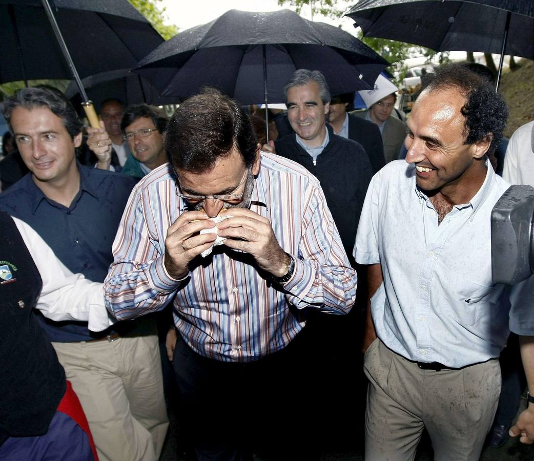 Junto a Mariano Rajoy en una fiesta de la Bien Aparecida en 2008