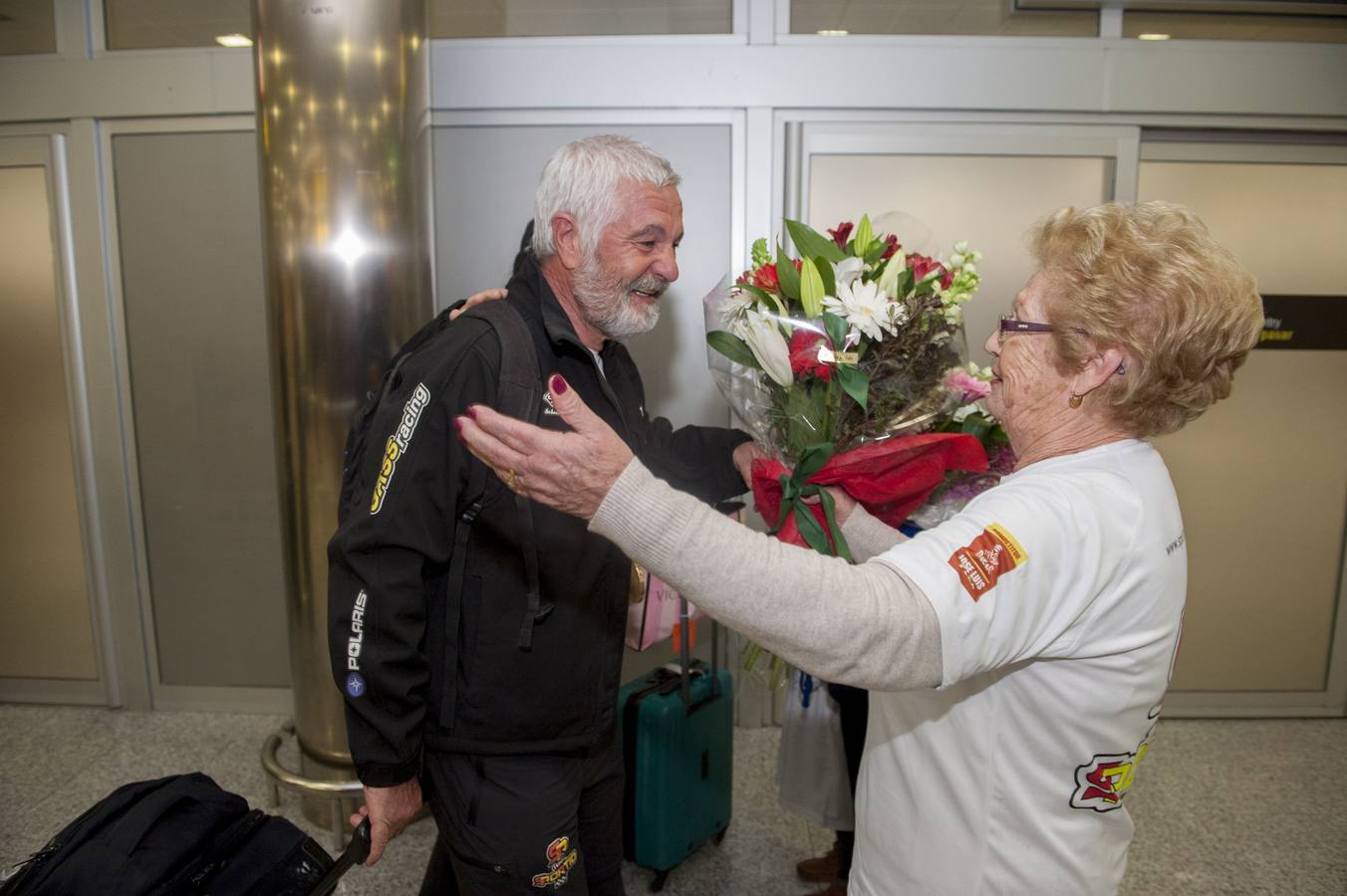 Recibimiento a José Luis Peña tras el Dakar