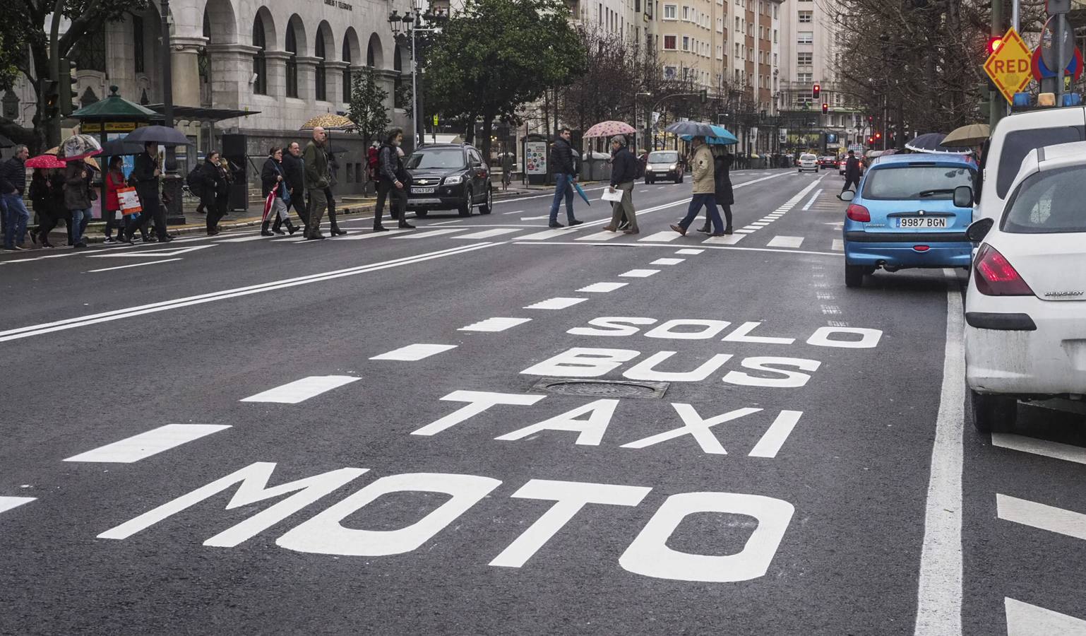 El Ayuntamiento pinta los últimos tramos del MetroTUS por el centro