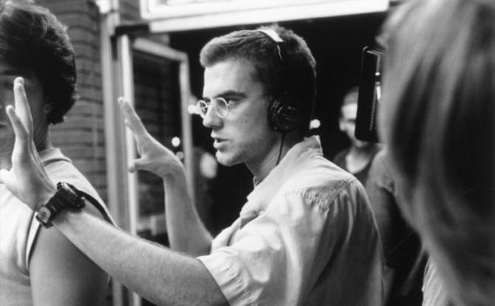 Paul Thomas Anderson durante el rodaje de 'Boogie Nights' (1997).