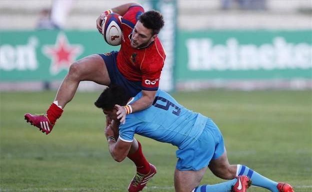 La selección española de rugby, en un amistoso ante Uruguay.