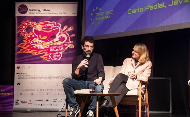 Carlo Pidal durante la presentación de su película 'Algo muy gordo' en el Tracking Bilbao del pasado mes de diciembre de 2017.