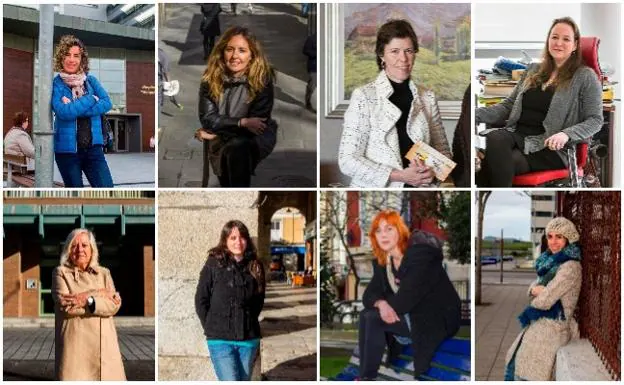 Arriba, de izquierda a derecha, Isabel Pérez, Patricia Loro, Rosario Arredondo y Leticia Díaz. Abajo, de izquierda a derecha, Celia Nespral, Rosana Cuadrado, Merche del Campo y Gema Martínez.