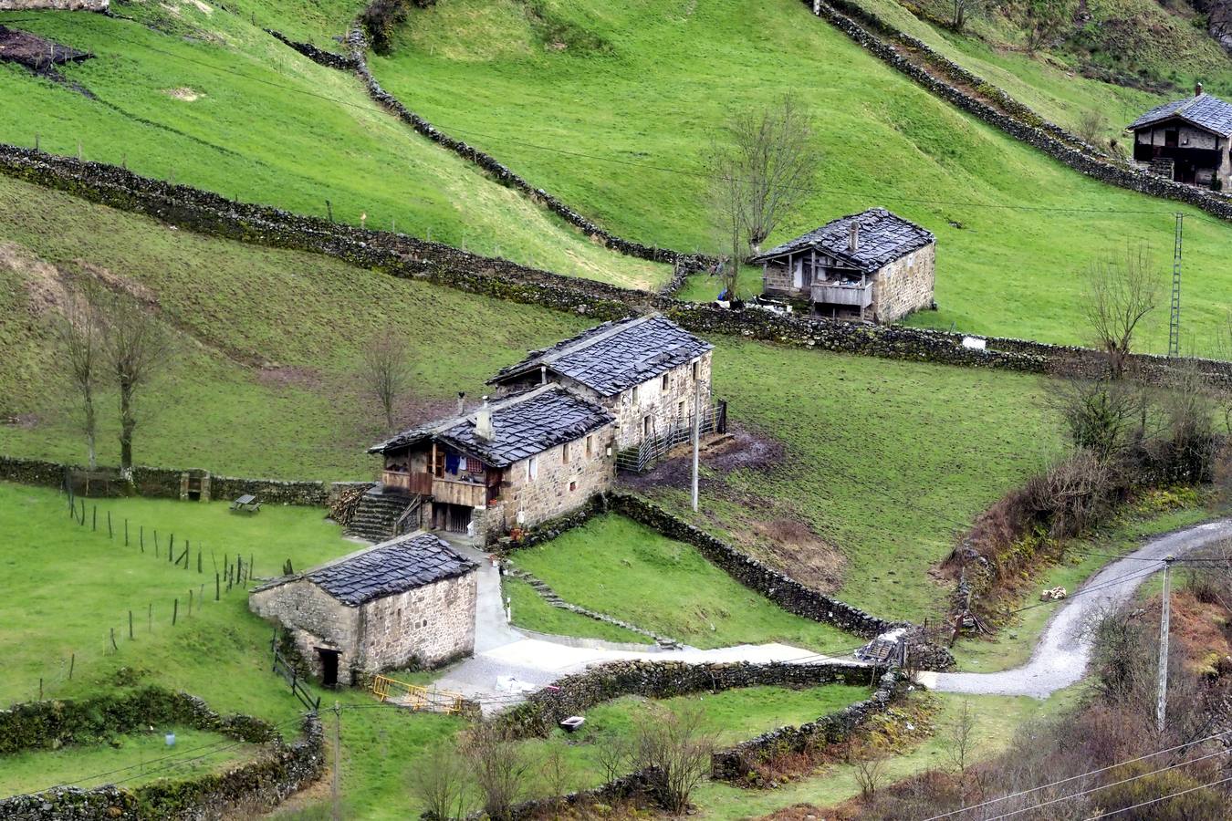 Los temporales de invierno han transformado los valles pasiegos, que han recuperado el vivo verde que los caracteriza, y en los que la nieve todavía mantiene cerrado el puerto de Lunada. 