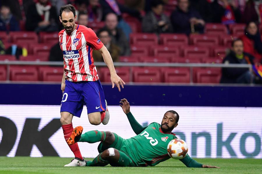 El Atlético venció por 3-0 al Lokomotiv de Moscú en la ida de los octavos de final de la Liga Europa. Saúl abrió el marcador con un golazo, Costa anotó al rechace y Koke puso la sentencia tras una asistencia de Juanfran.