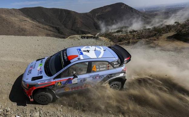 El Hyundai de Sordo, en una edición del Rally de México. 