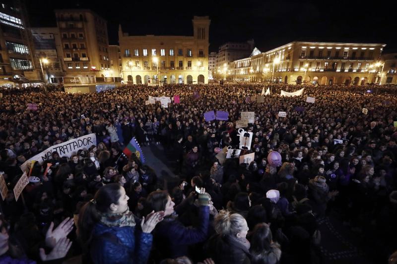 Una imagen de la concentración en Pamplona.