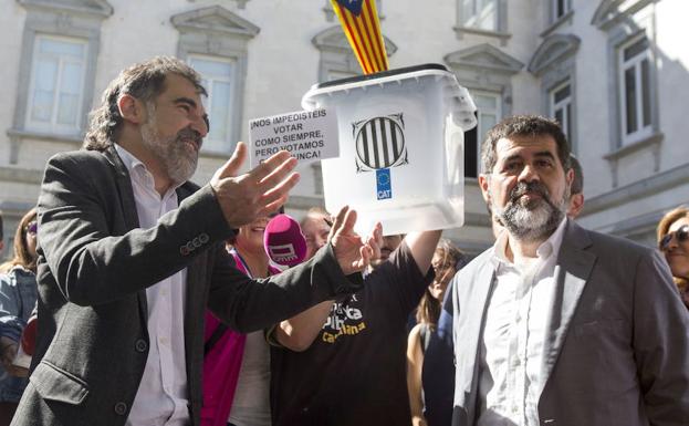 Jordi Cuixart y Jordi Sànchez. 