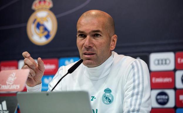 Zinedine Zidane, durante la rueda de prensa. 