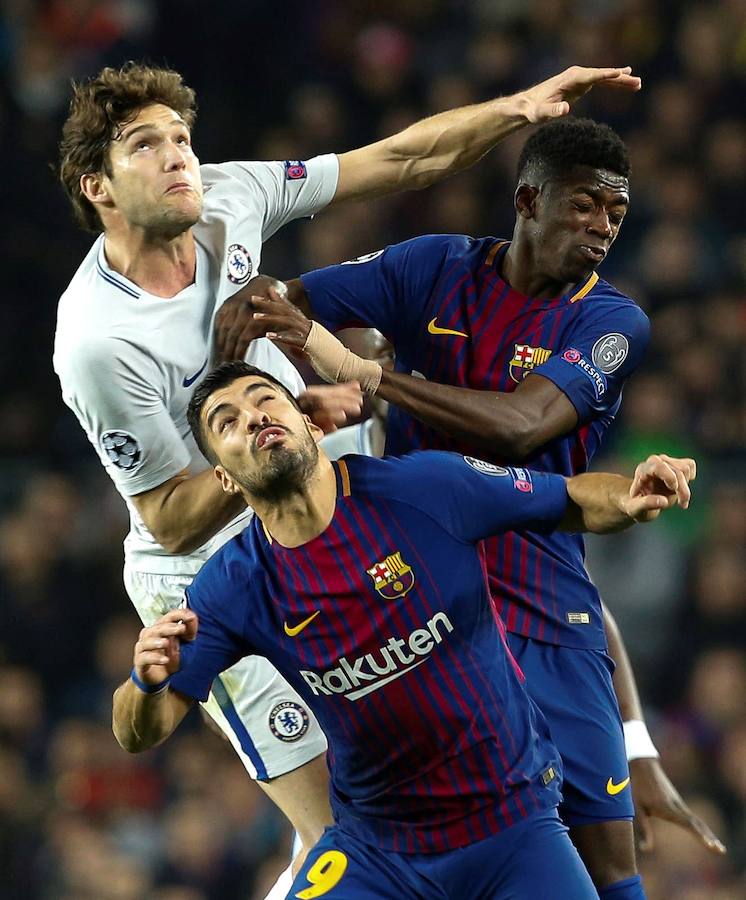 El Barça logró el pase a cuartos de final de la Liga de Campeones tras imponerse al Chelsea en el Camp Nou por 3-0 con un doblete de Messi y otro tanto de Dembélé