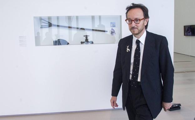 Joan Punyet Miró, en el Centro Botín, durante la inauguración de la exposición.