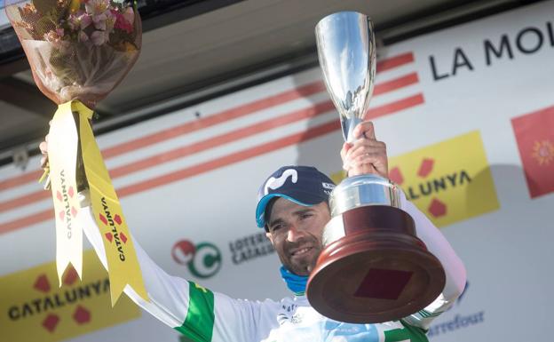 Alejandro Valverde sigue como líder de la Vuelta Ciclista a Cataluña. 