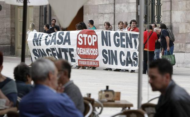 Imagen de archivo de una protesta de la PAH