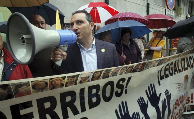 Vilela durante una protesta de AMA 