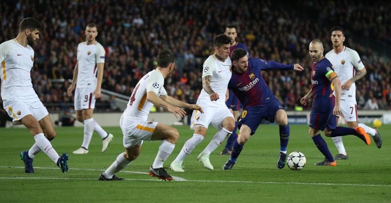 Encuentro de ida de los cuartos de final de la Champions League