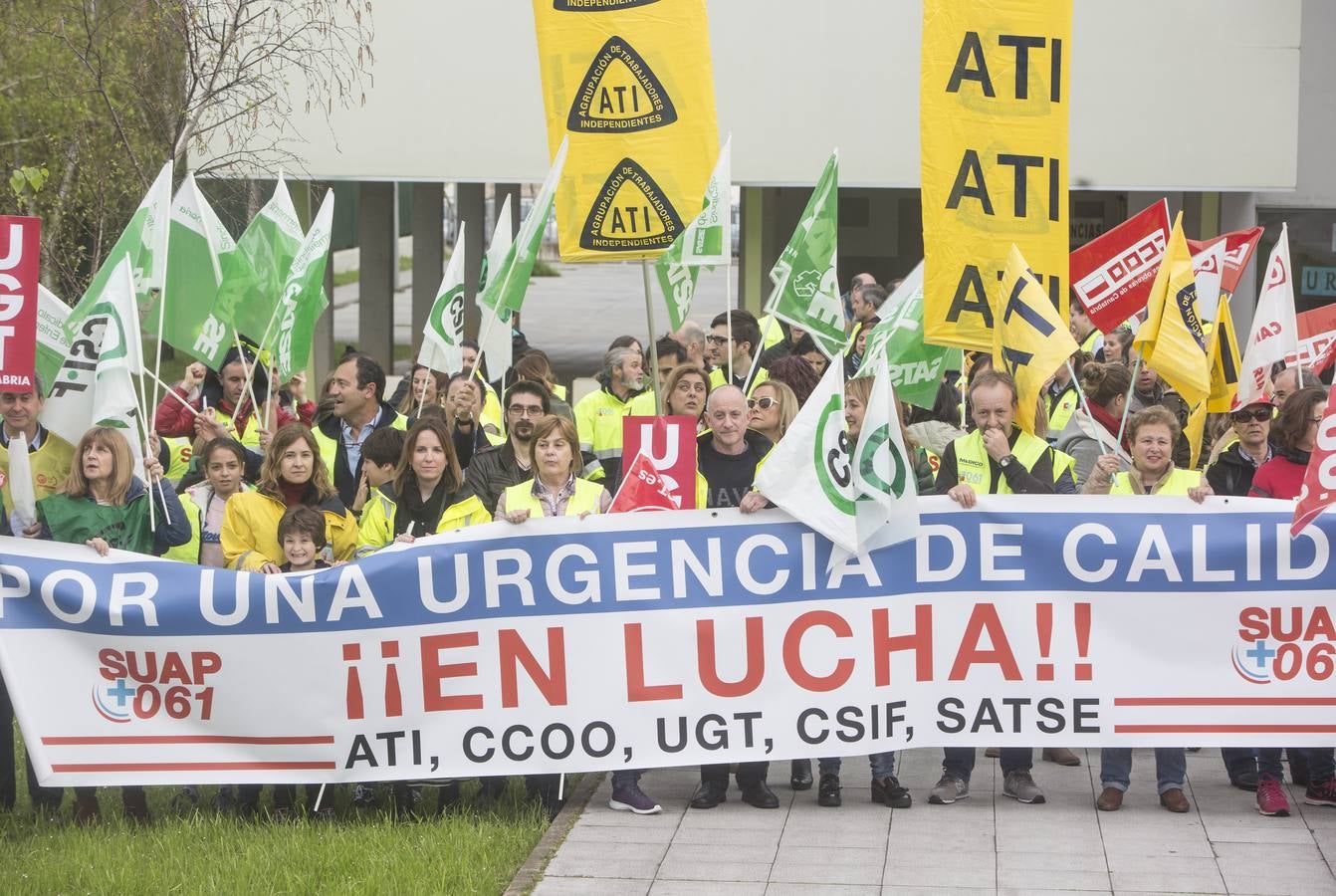 Fotos: Manifestación del SUAP y el 061