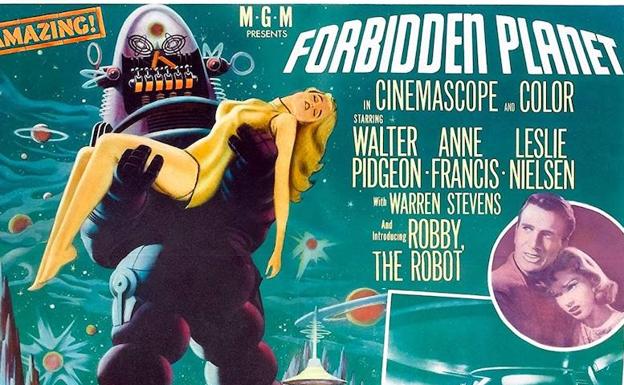 Cartel promocional de 'Planeta prohibido' (1956).