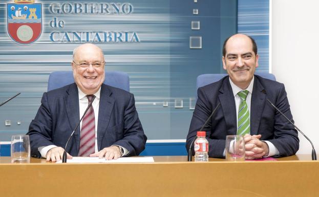 Sota y Callejo, muy sonrientes esta mañana en rueda de prensa.