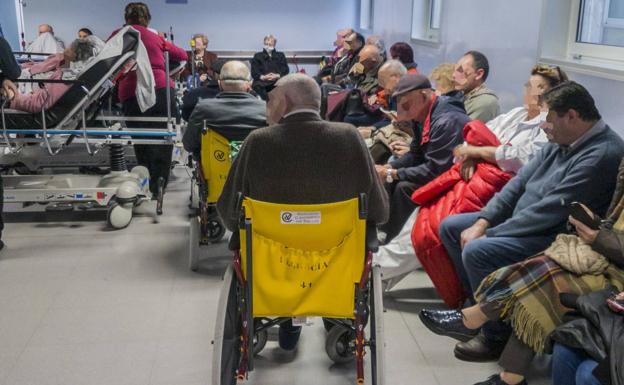 EL servicio de urgencias del hospital Valdecilla. 