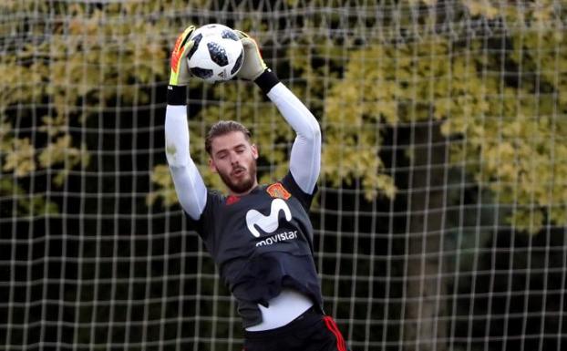 David De Gea, entrenando en Krasnodar. 