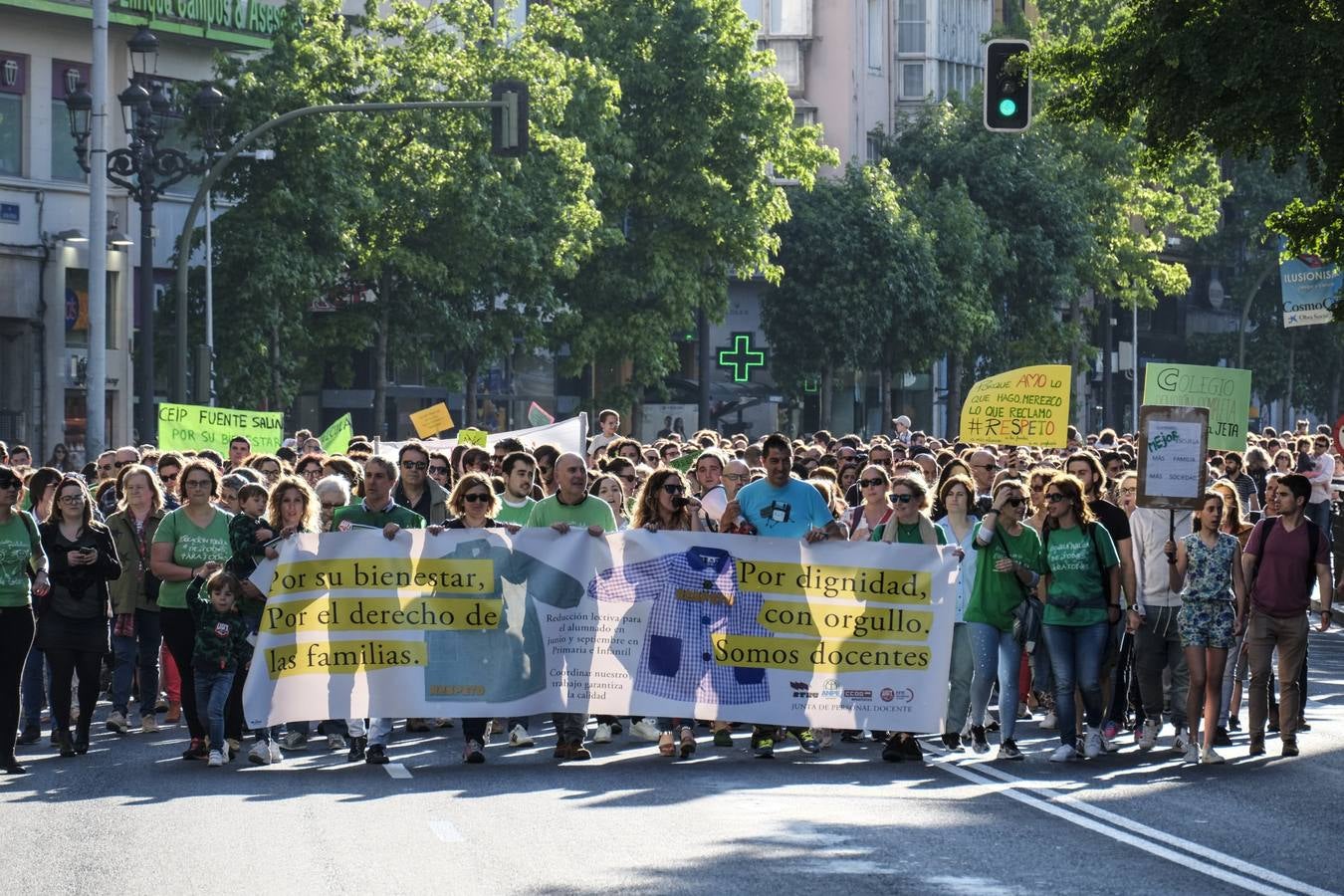 Fotos: Protesta de los profesores en Santander en esta jornada de huelga