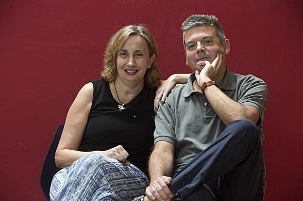 Elena Morón y Jesús Marina, ayer en el Colegio de Arquitectos de Cantabria.