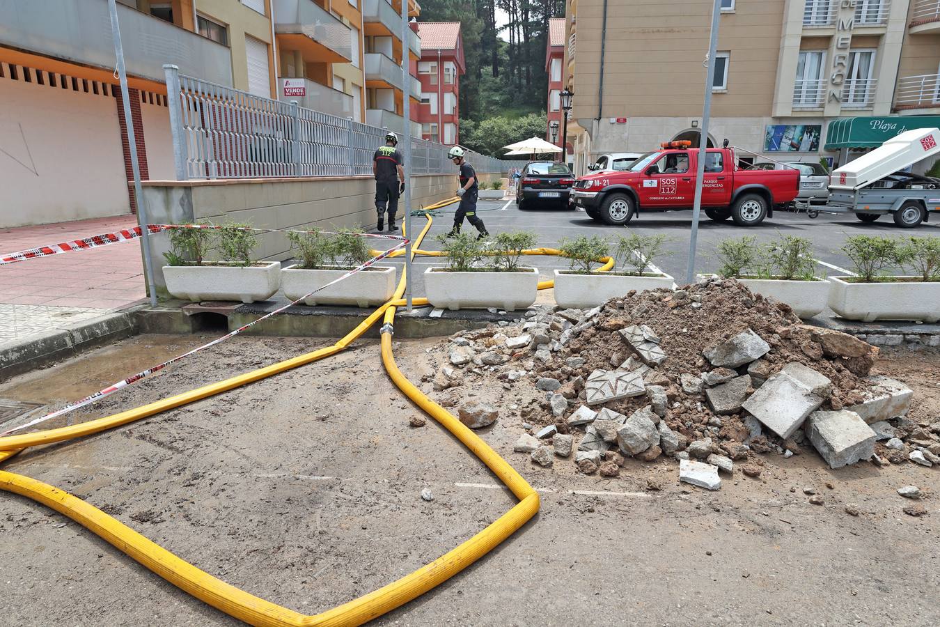 Fotos: La tromba de agua dejó importantes inundaciones en San Vicente