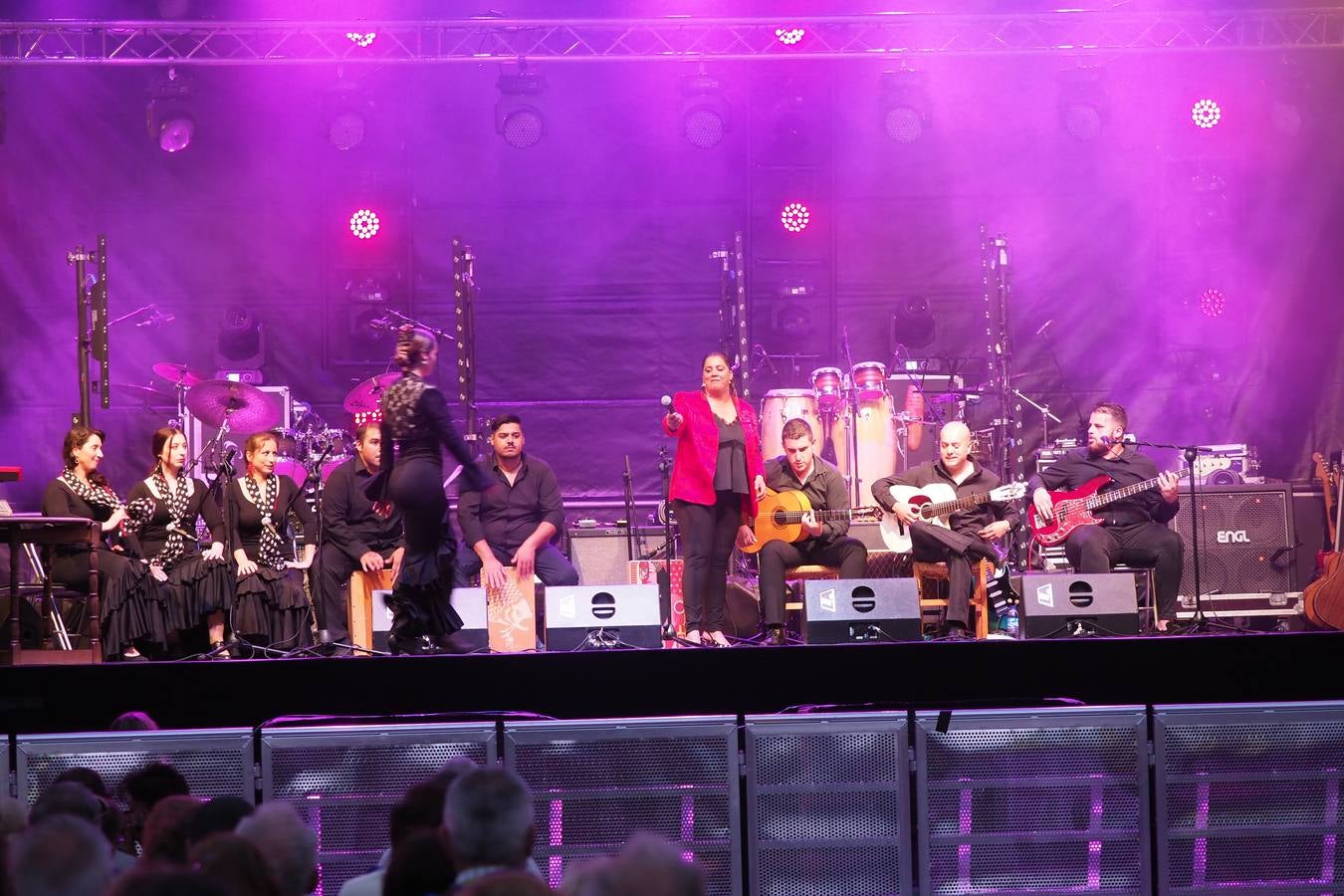 El grupo Son de Flamenco y artistas invitados presentaron anoche el espectáculo '100 años de Carmen Amaya, en la Plaza Porticada