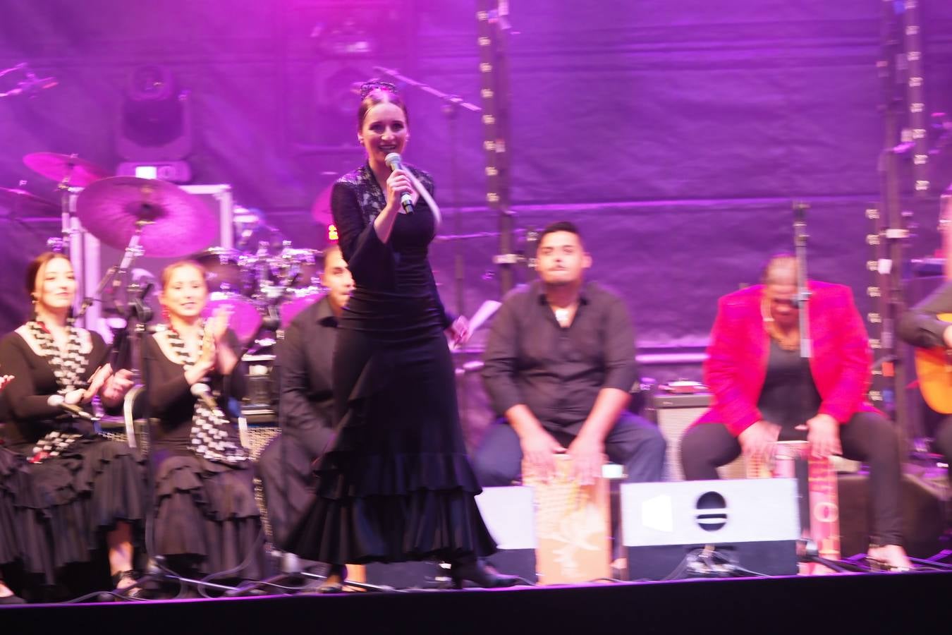 El grupo Son de Flamenco y artistas invitados presentaron anoche el espectáculo '100 años de Carmen Amaya, en la Plaza Porticada