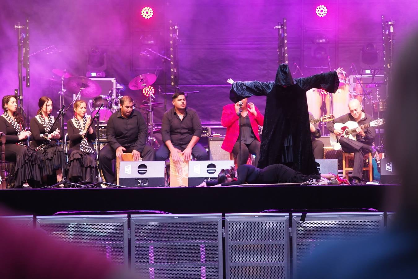 El grupo Son de Flamenco y artistas invitados presentaron anoche el espectáculo '100 años de Carmen Amaya, en la Plaza Porticada